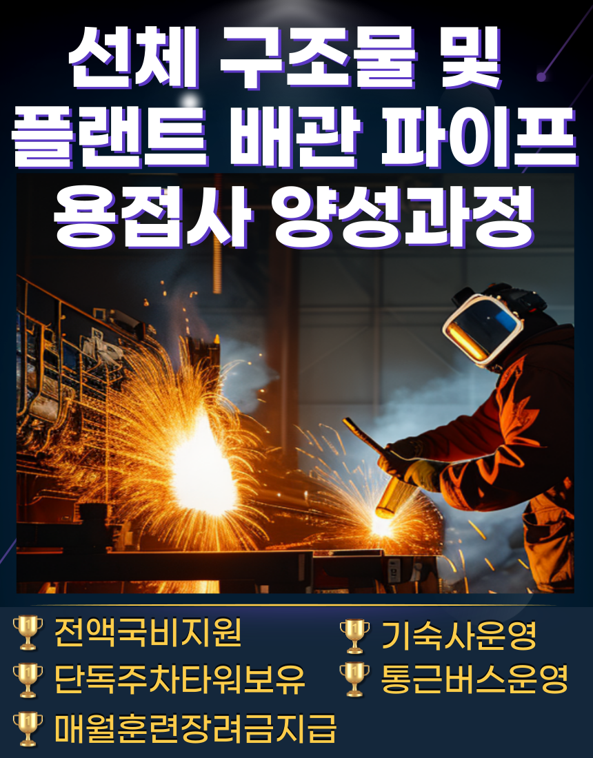 선체 구조물 및 플랜트 배관 파이프 용접사 양성과정 / 부산용접국비지원