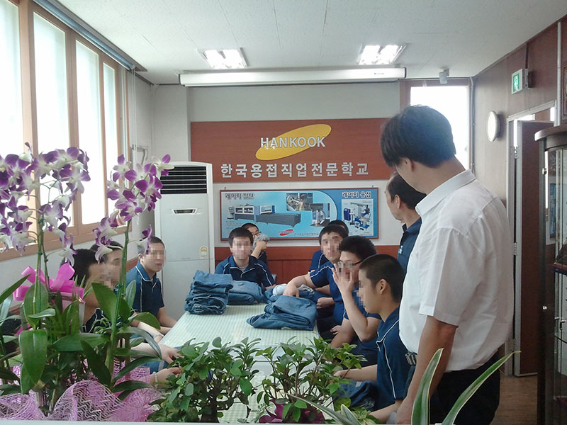오륜자동화용접반 학생들과의 만남